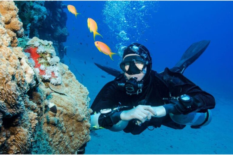 Scuba Diver With Side Mount Tanks